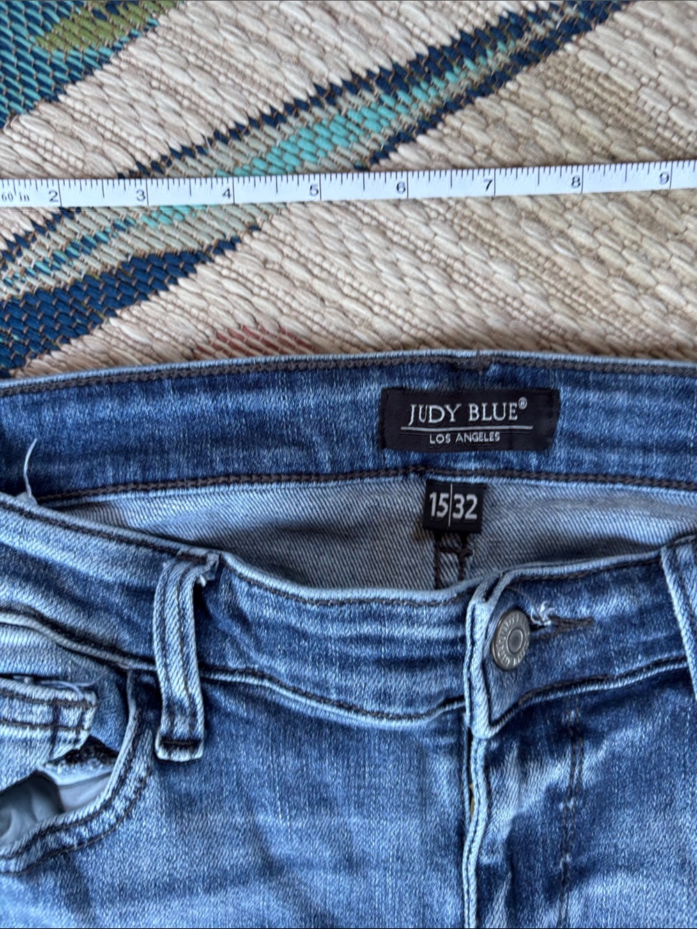 Distressed Blue Judy Blue Women's Flare Jeans - Picture 3 of 11
